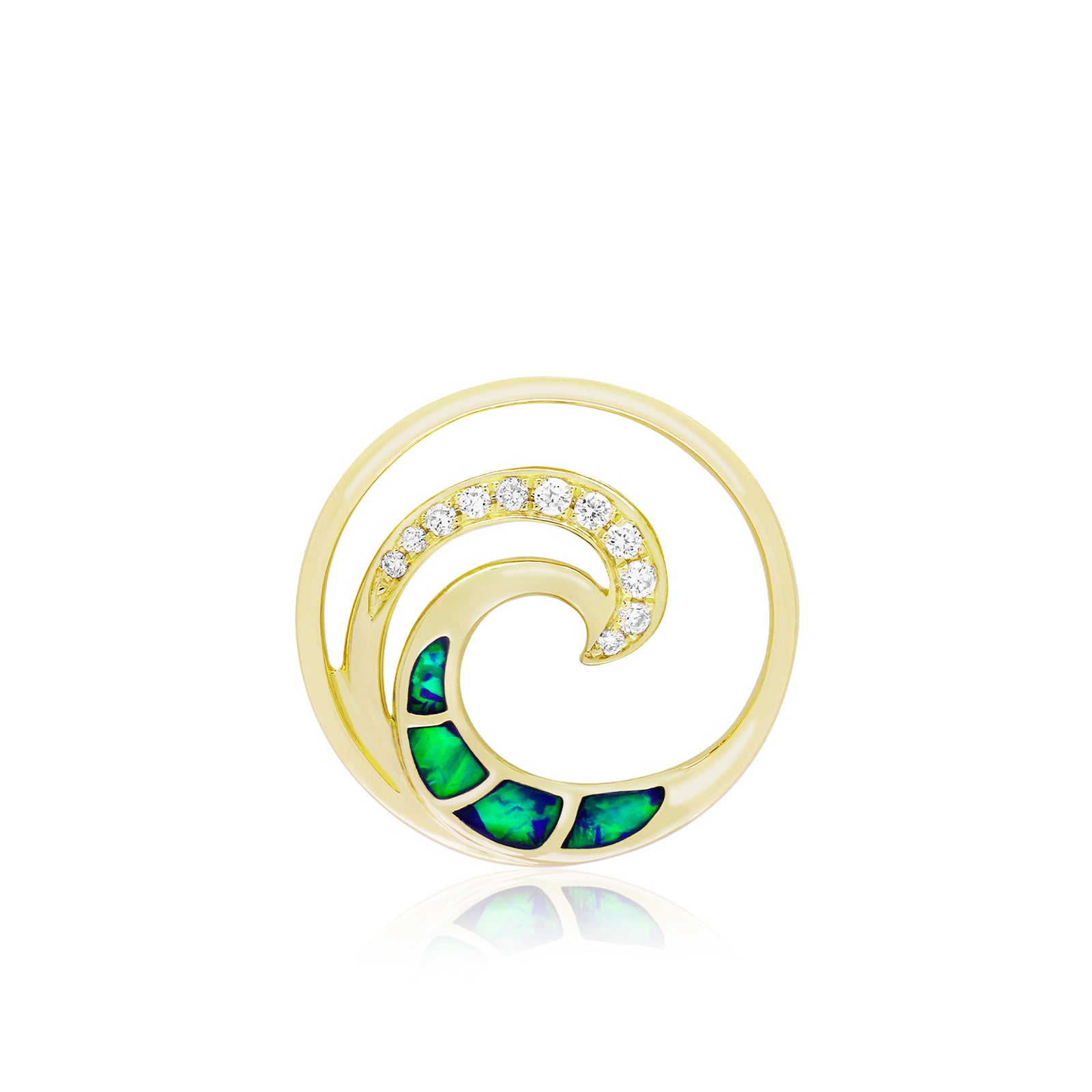 Opal Wave Pendant 20mm