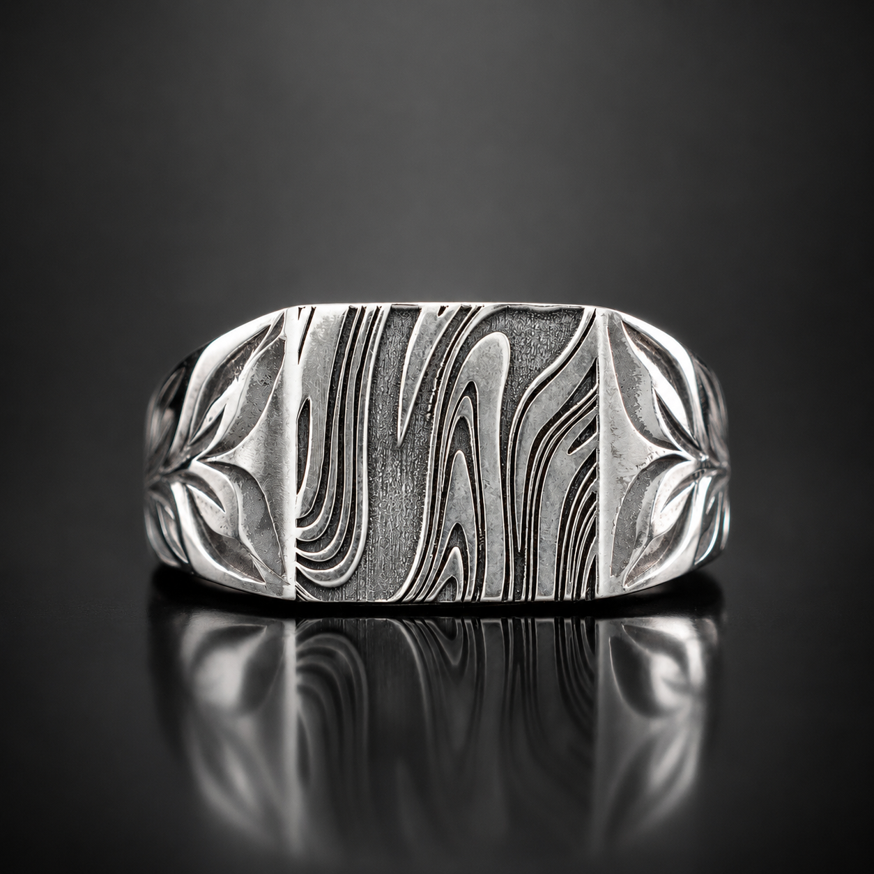 'The Abstract' Maile Chevron Ring