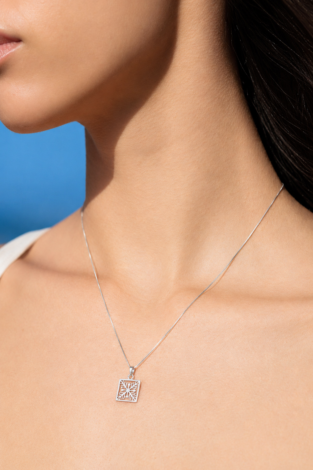 Sterling Silver Hawaiian Quilt Pendant