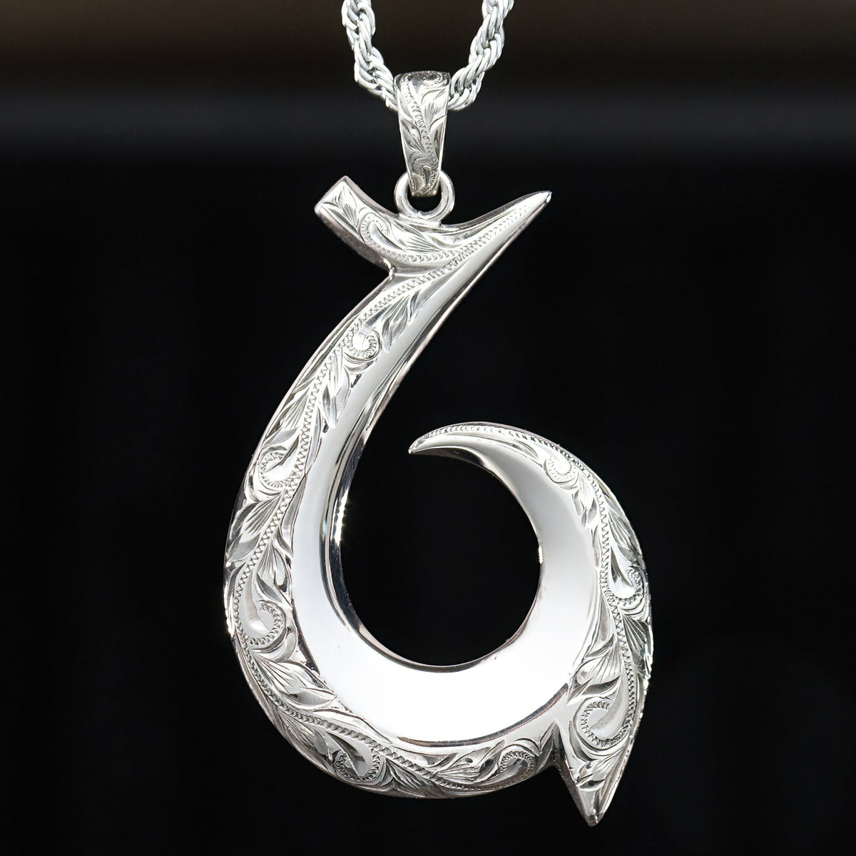 Sterling Silver "Big Kahuna" Fish Hook Pendant