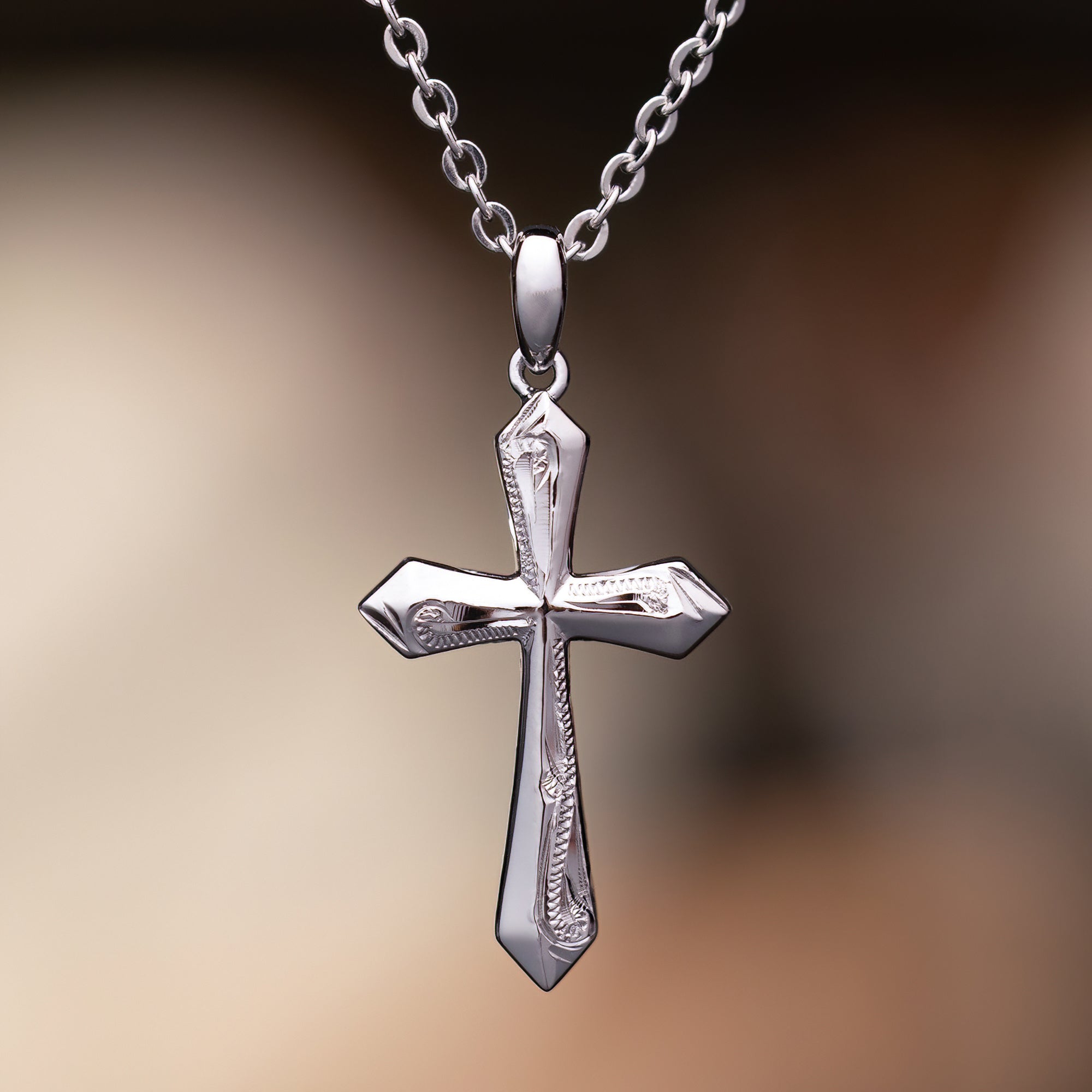 Sterling Silver Small Cross with chain - Main Image