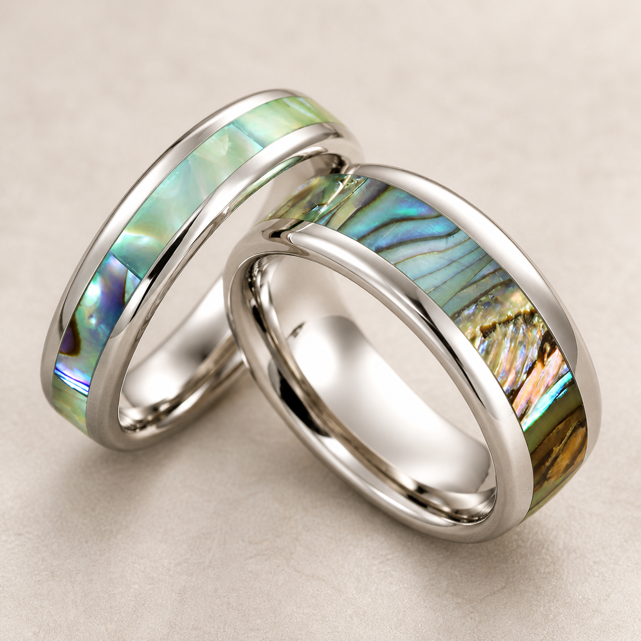 Abalone Paua Shell Ring Set [6&8mm]