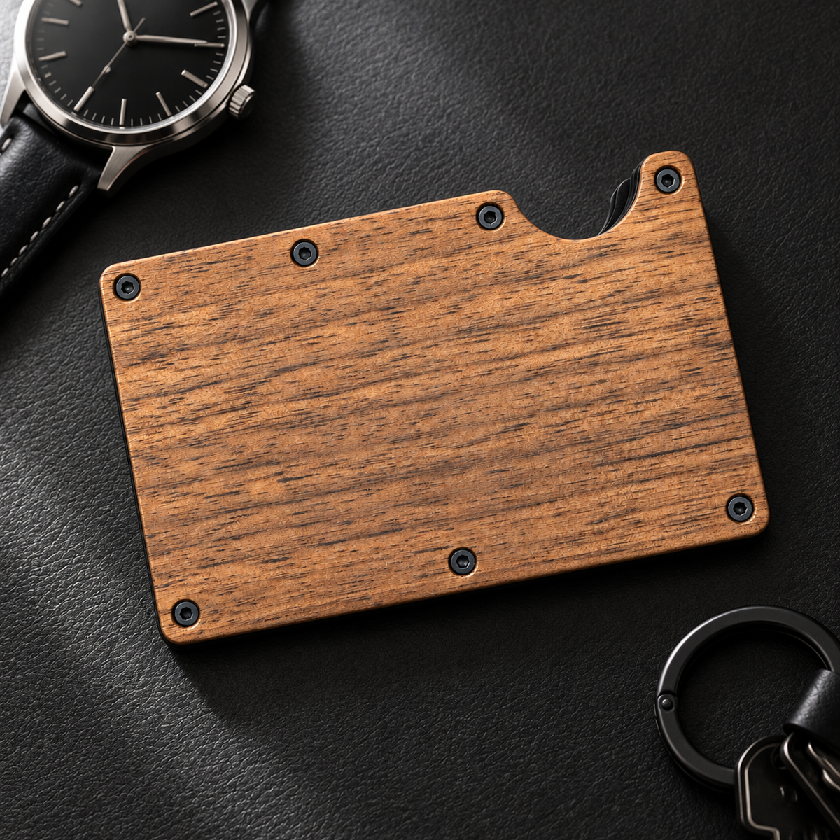 Mens Wood Wallet