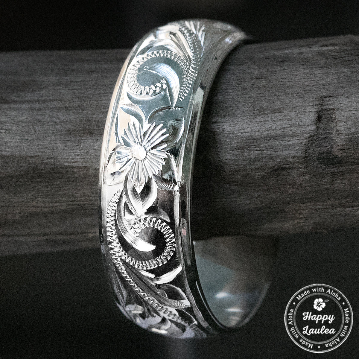 925 Stering Silver Ring Hand Engraved Old English Design with Polished Edges - 6mm-8mm, Dome Barrel, Standard Fitment