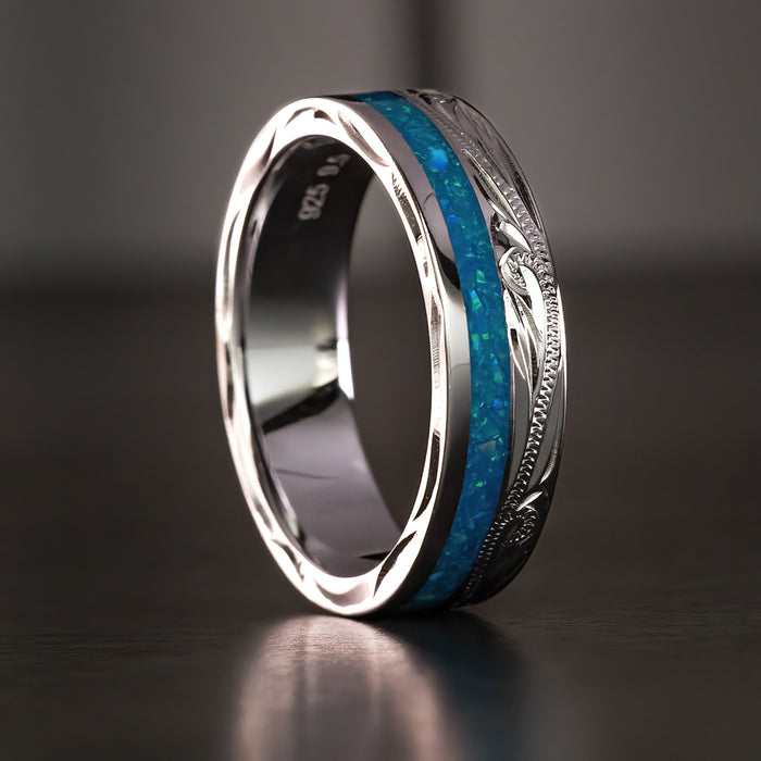 Sterling Silver Opal Ring