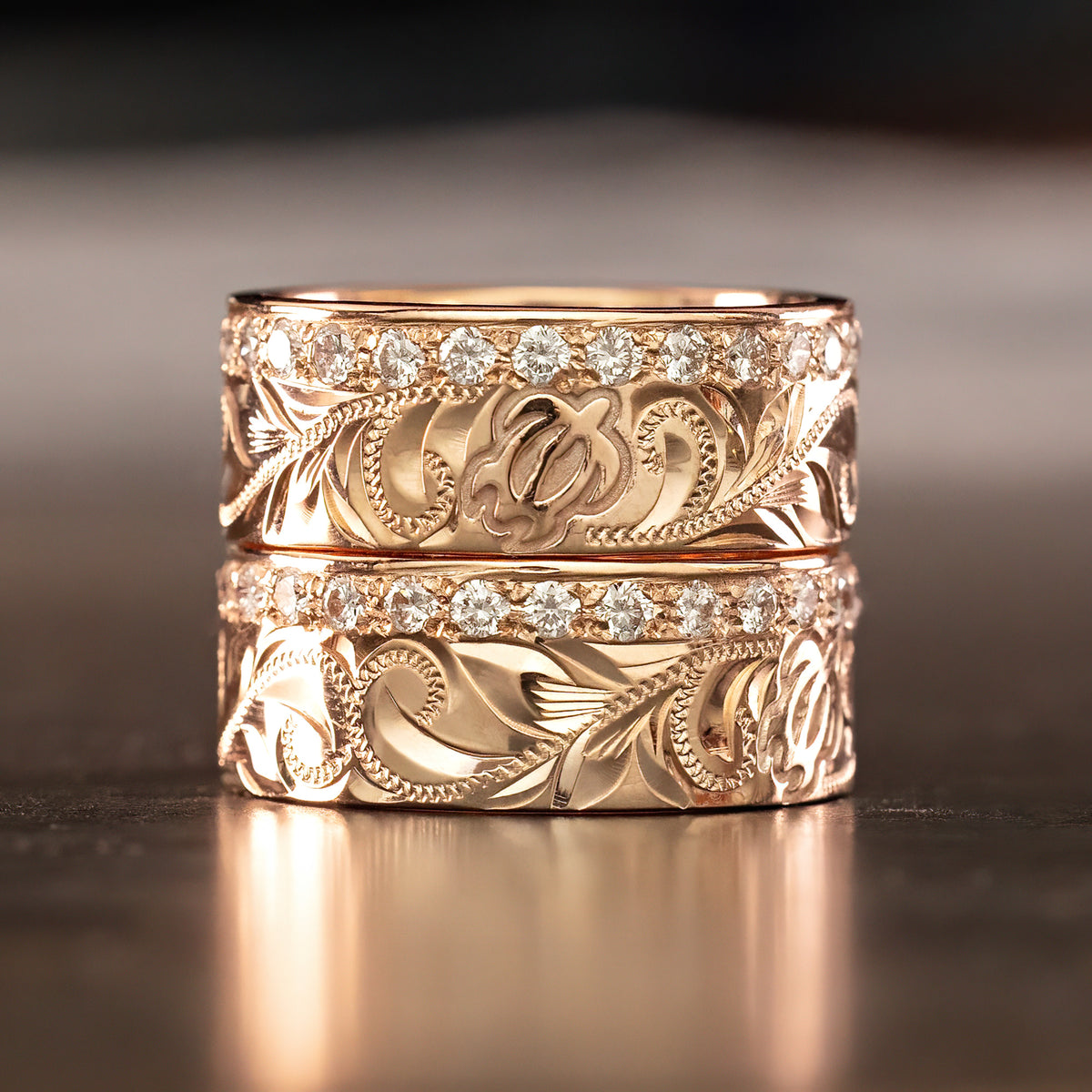 Solid Gold Hawaiian 'The Honu' Infinity Ring [9mm width] Flat Shape
