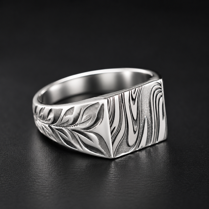 'The Abstract' Maile Chevron Ring