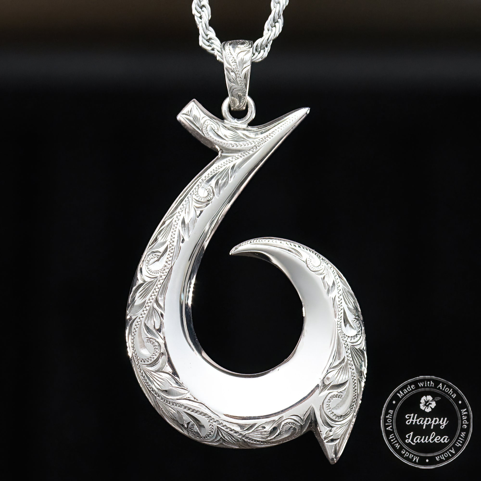 Sterling Silver "Big Kahuna" Fish Hook Pendant