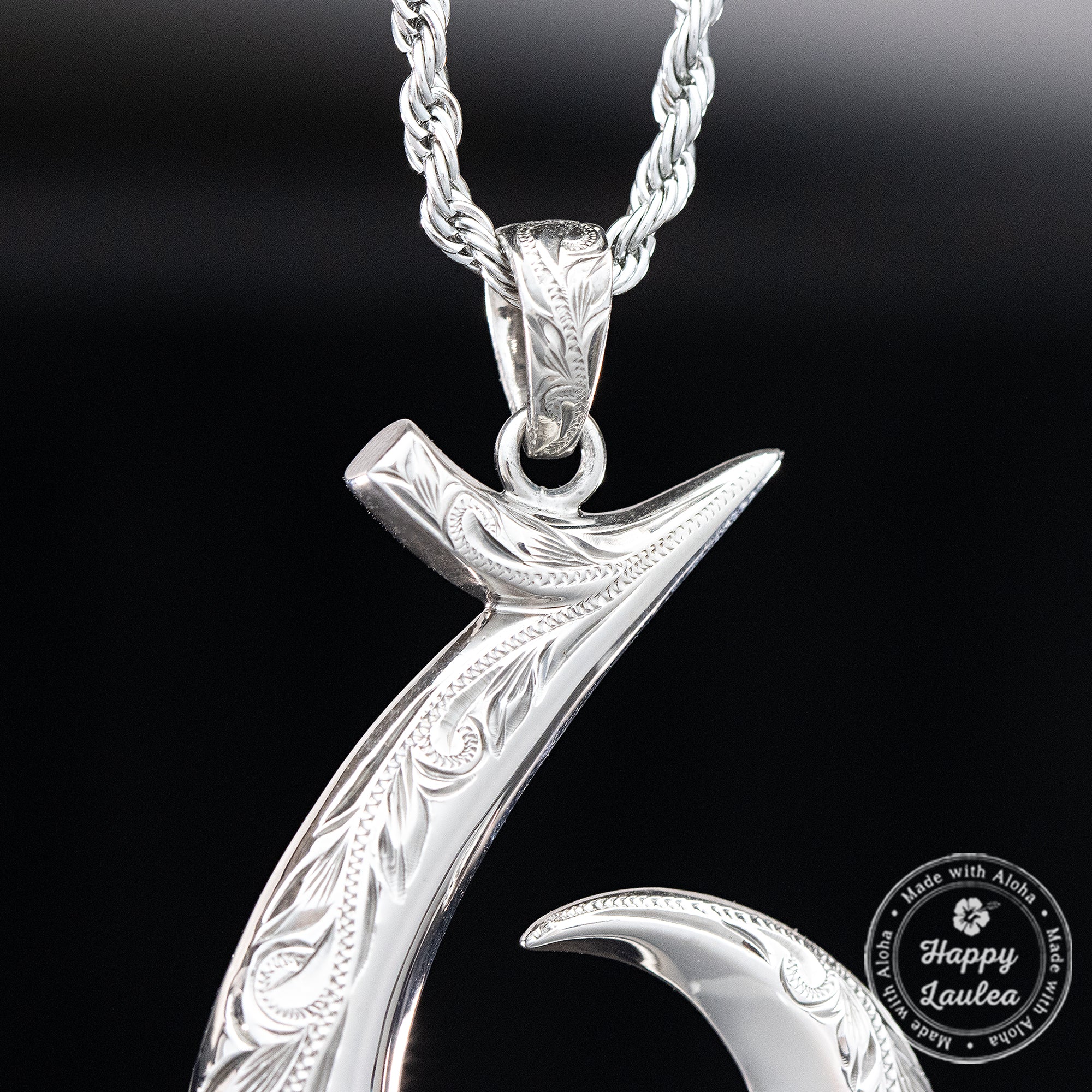 Sterling Silver "Big Kahuna" Fish Hook Pendant