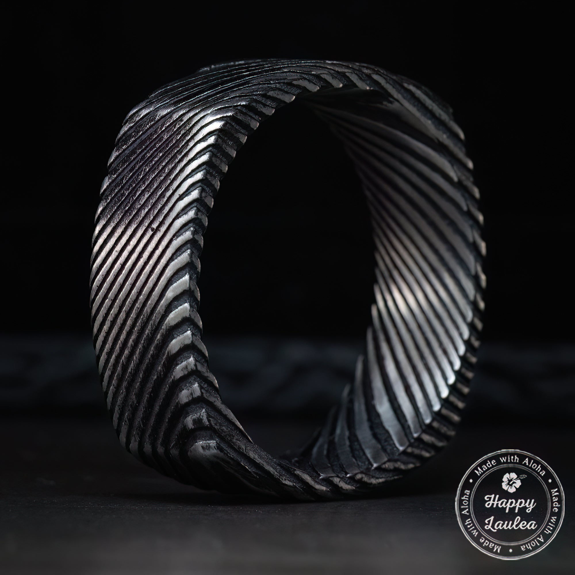 Damascus Steel Ring [8mm width]