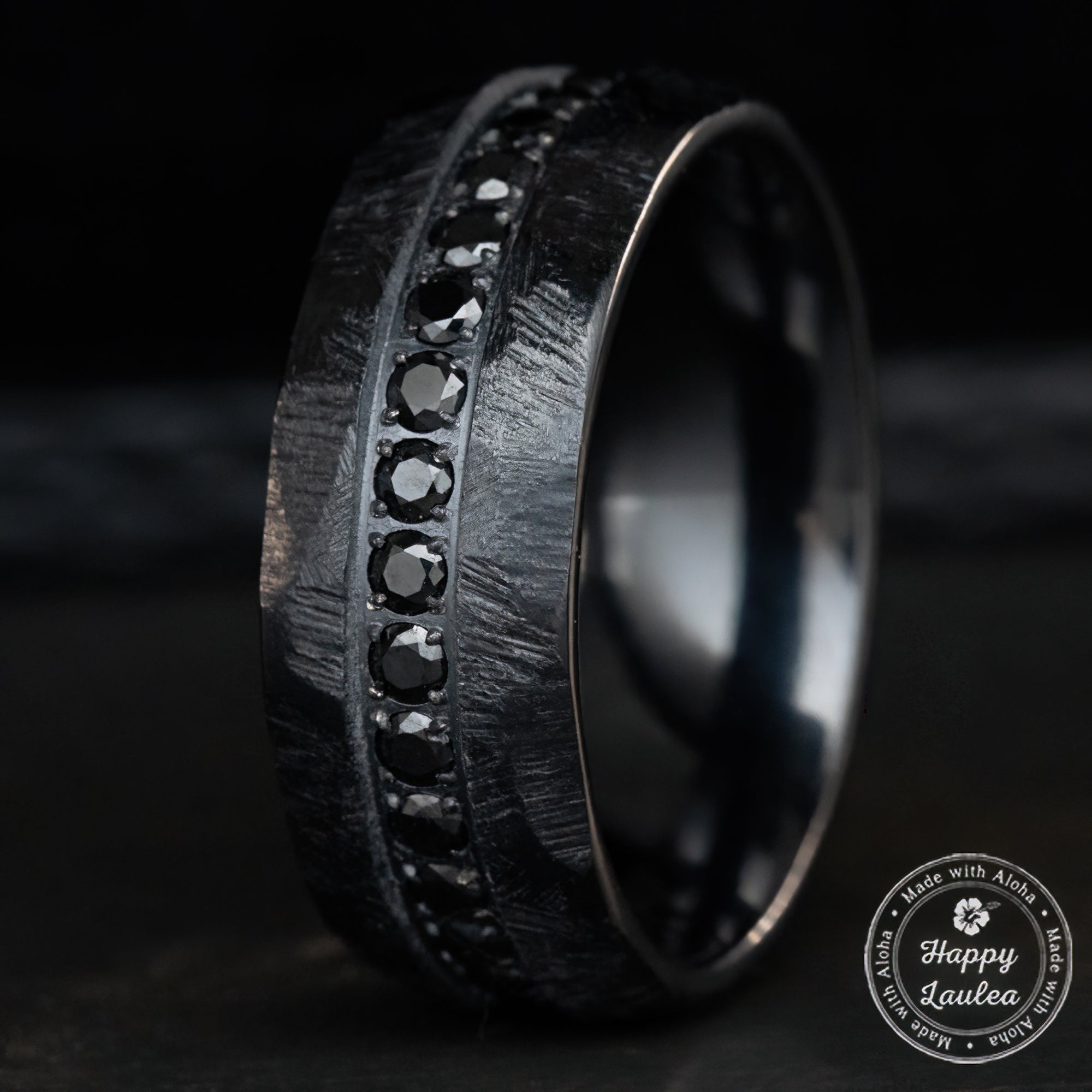 The Obsidian Noir Black Titanium Ring