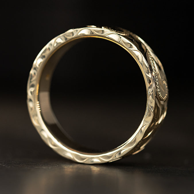 14K Gold Hawaiian Jewelry Heavy Style Ring [6mm or 8mm]