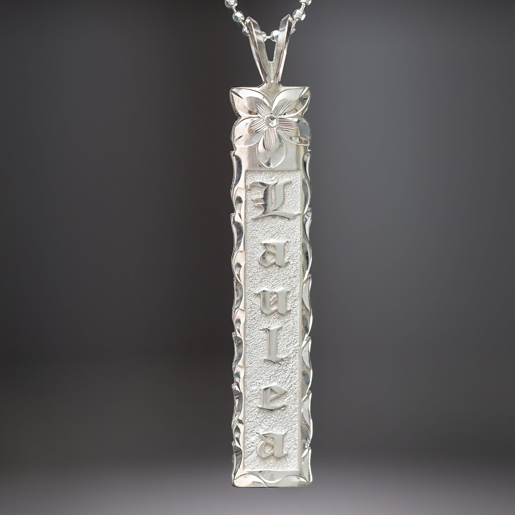 Sterling Silver Name Pendant [8mm] Raised Lettering