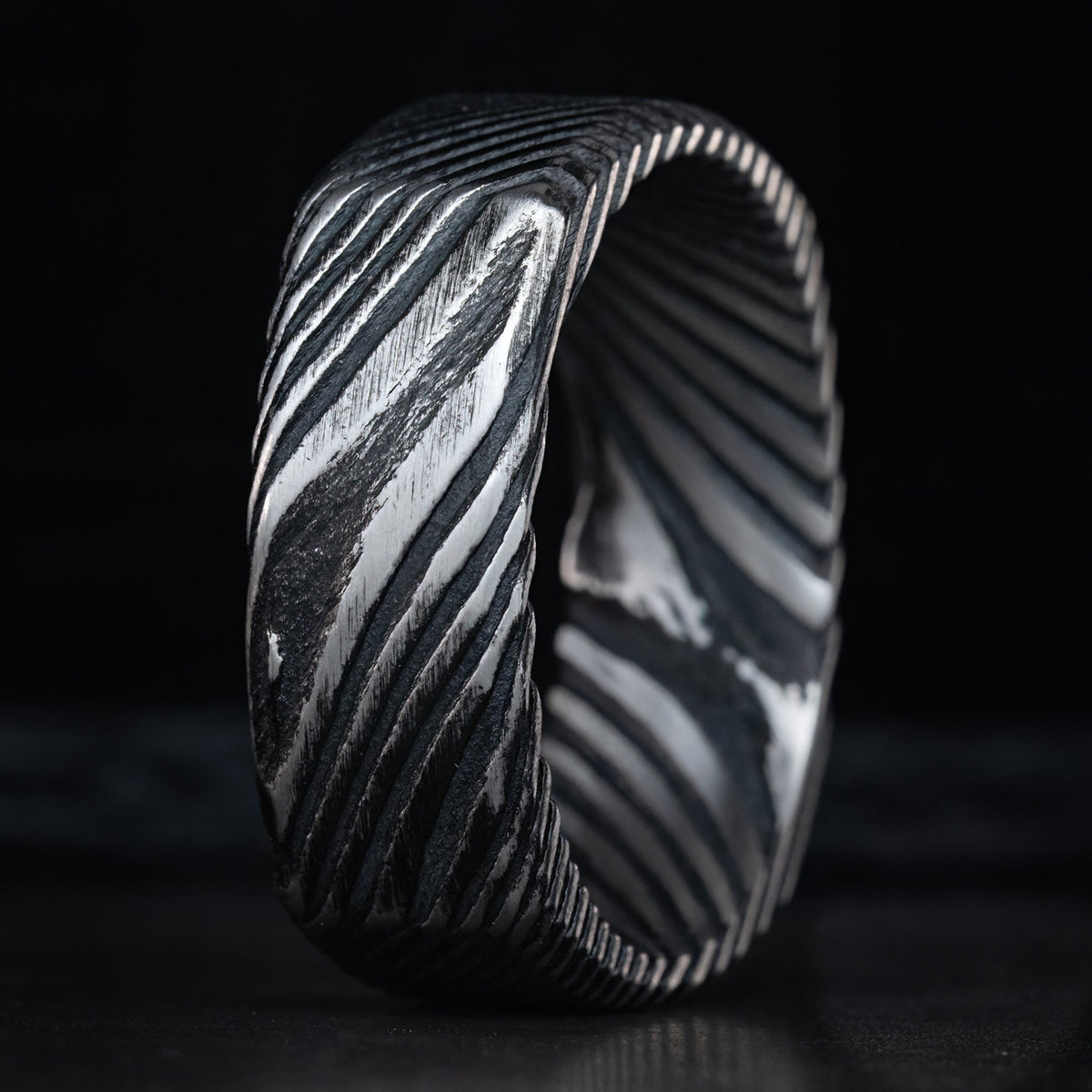 Damascus Steel Ring [8mm width]