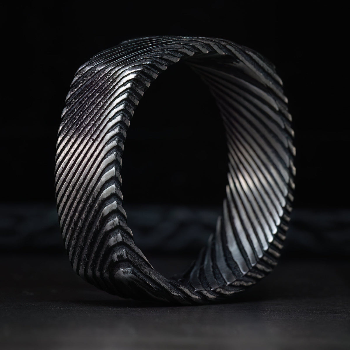 Damascus Steel Ring [8mm width]