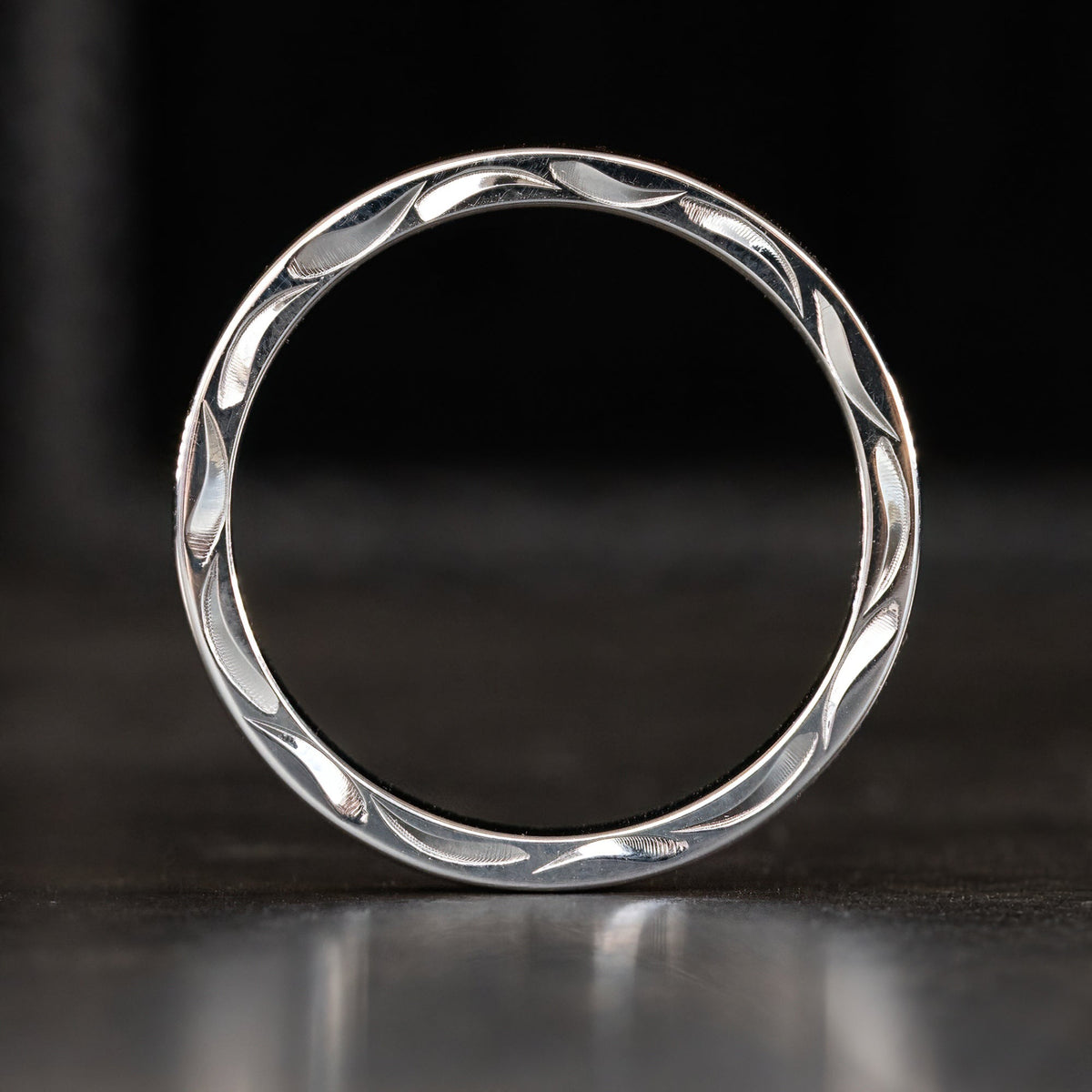 'Heavy Style' [10mmx2mm]  Hawaiian Jewelry Hand Engraved Ring