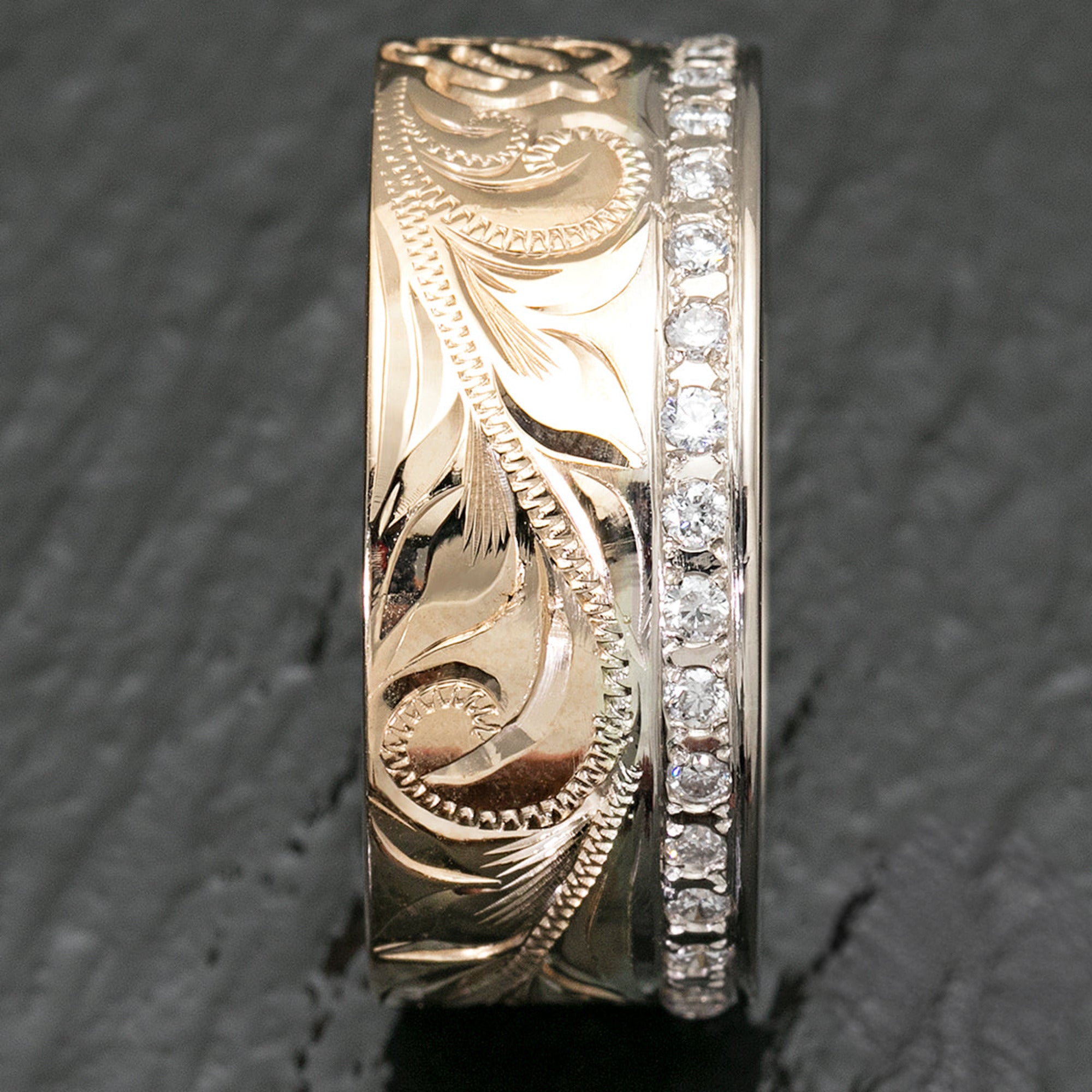 Solid Gold Hawaiian 'The Honu' Infinity Ring [9mm width] Flat Shape