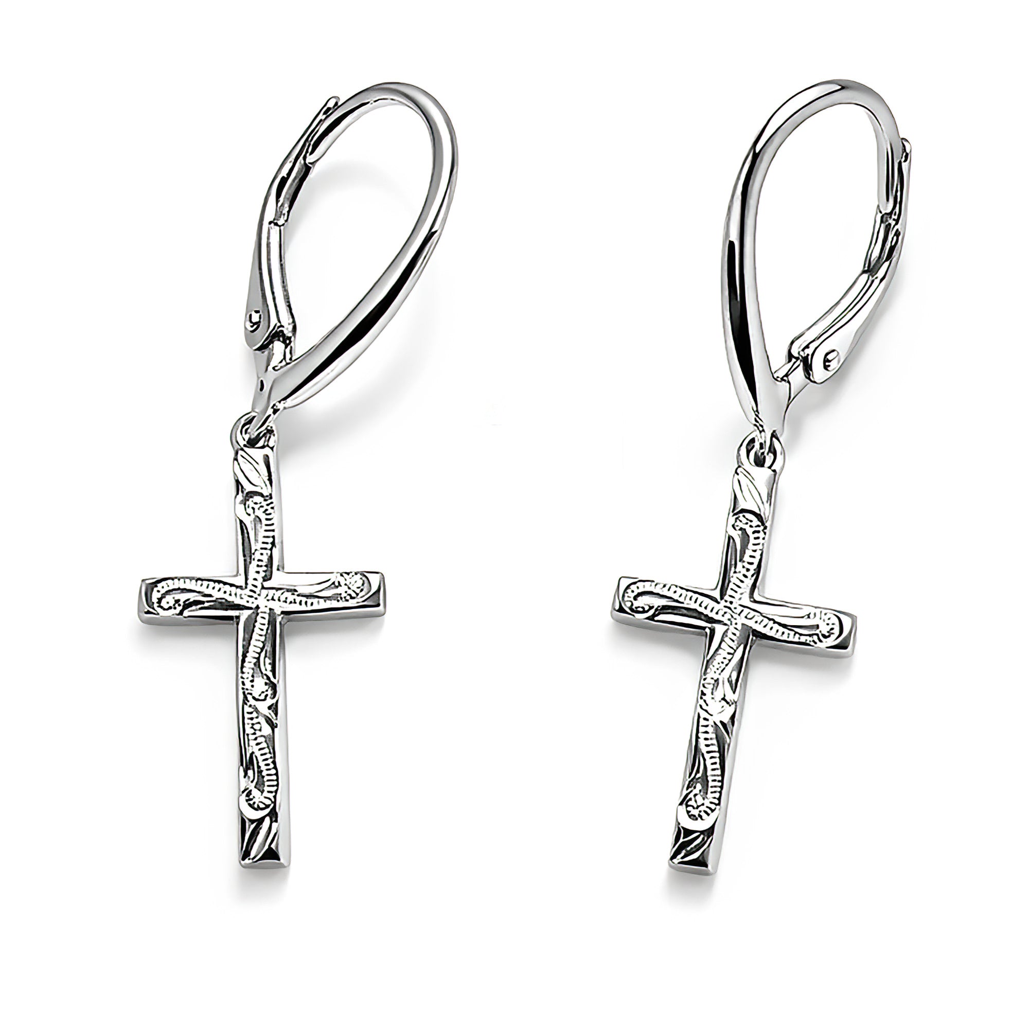 Sterling Silver Cross Earrings