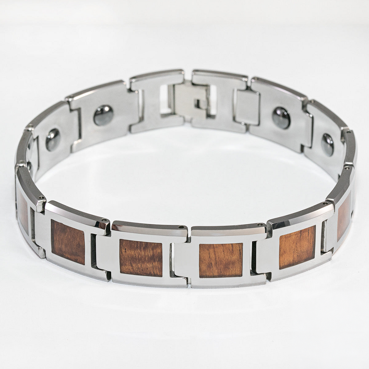 Tungsten Carbide 13mm Bracelet with Koa Wood Inlay