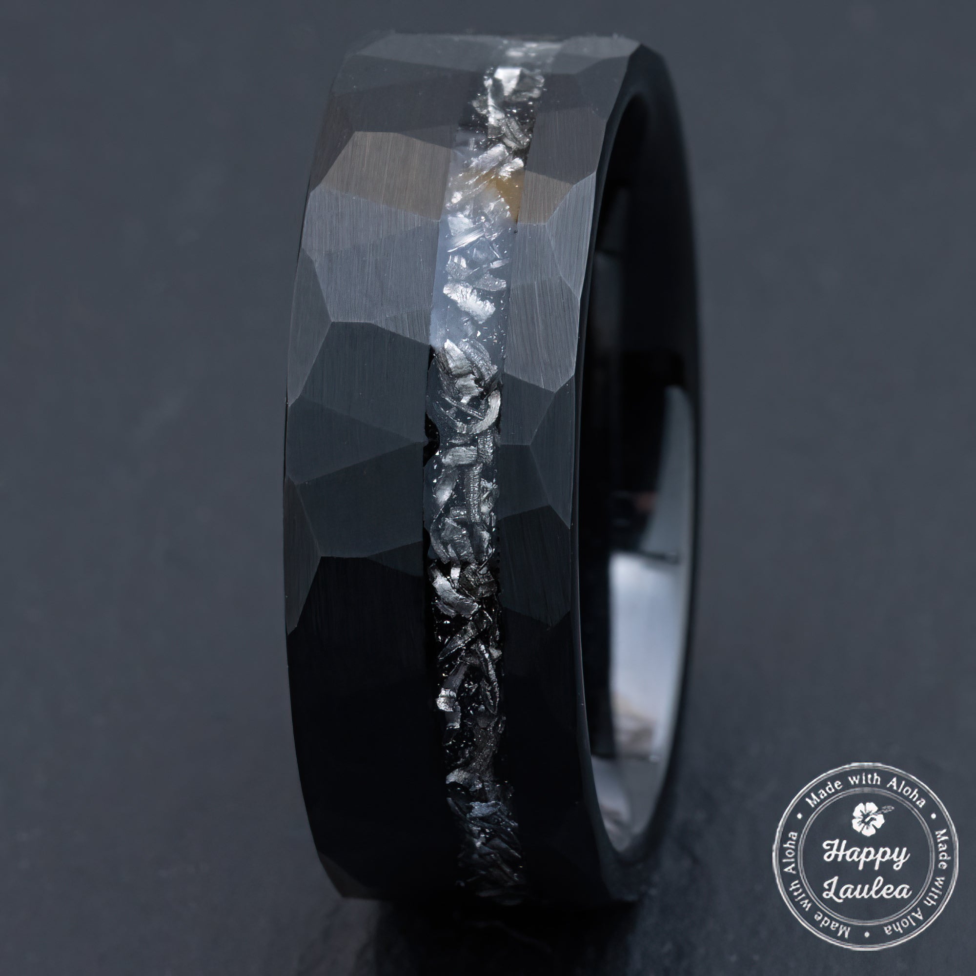 Tungsten ring shop with meteorite inlay