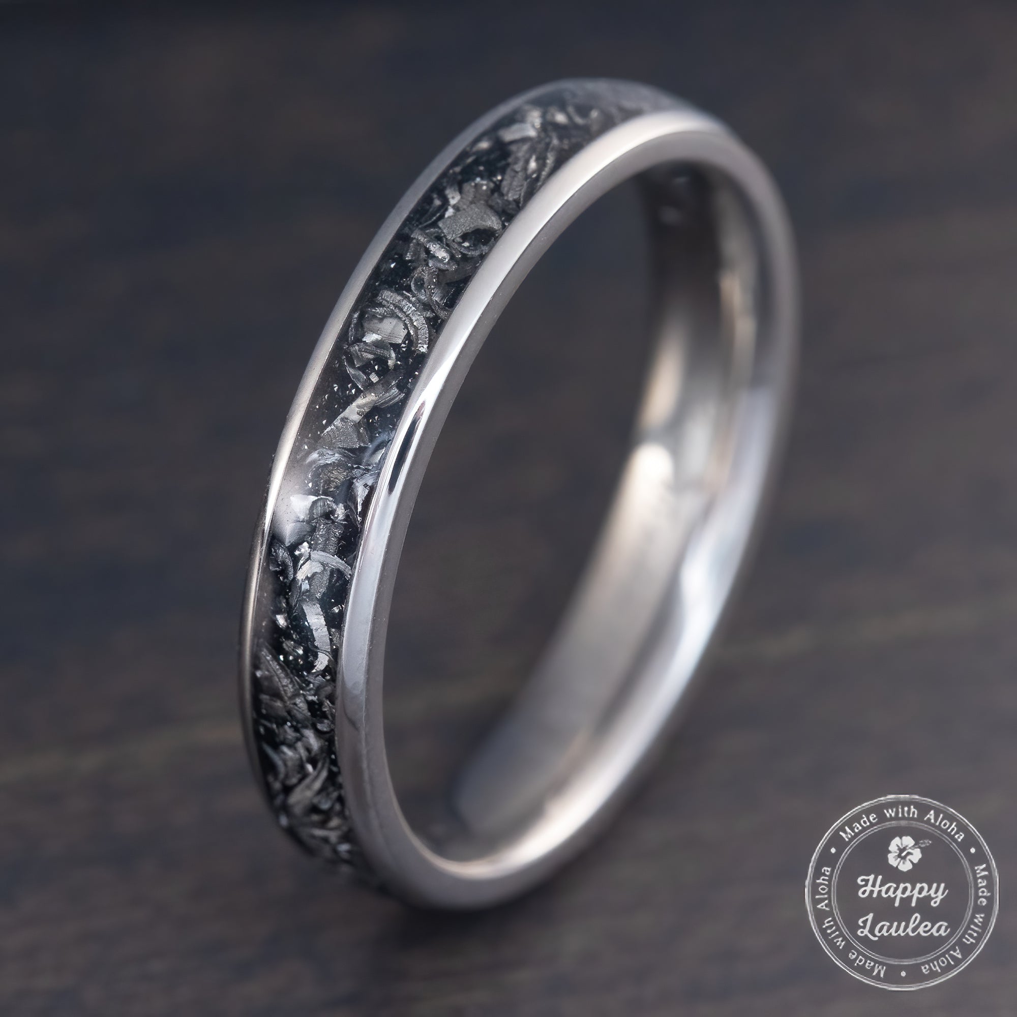 Titanium GR5 Ring [4mm width] Meteorite
