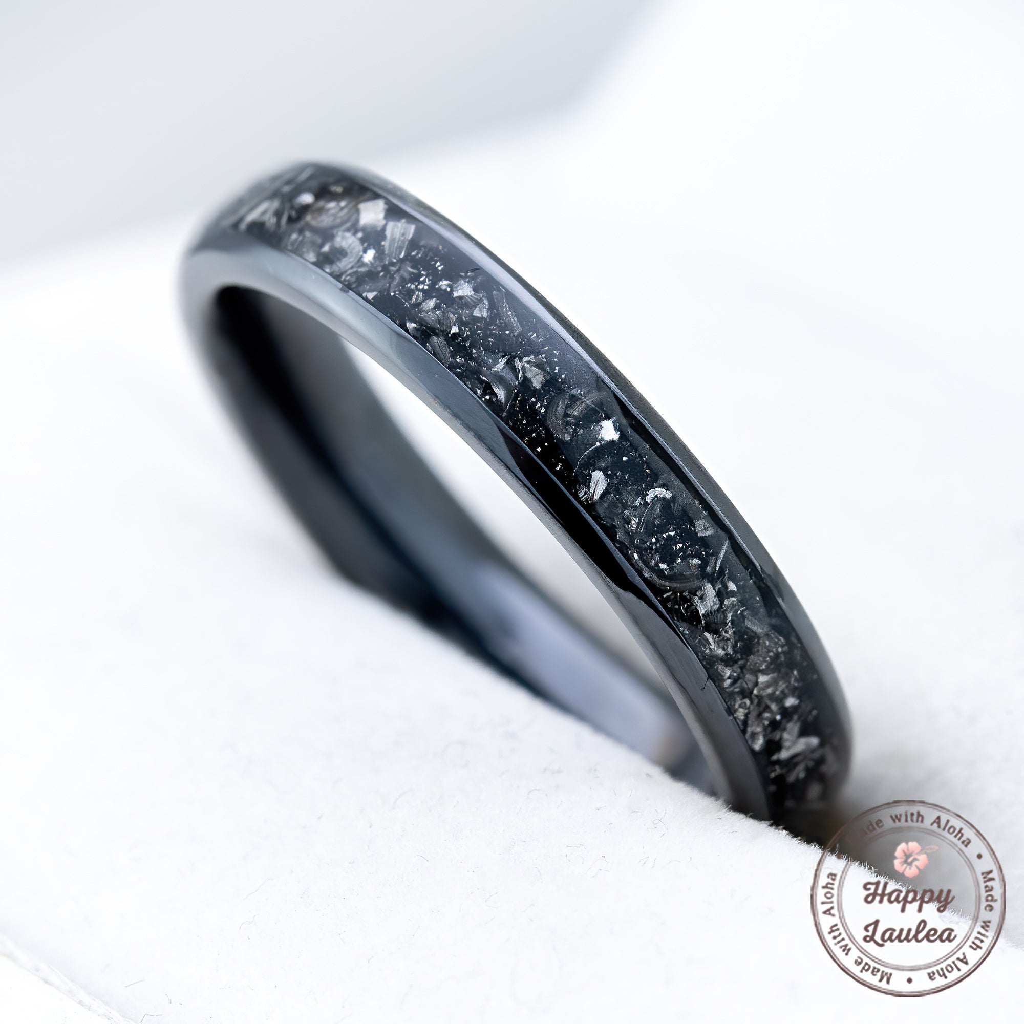 Black Titanium 4mm Meteorite