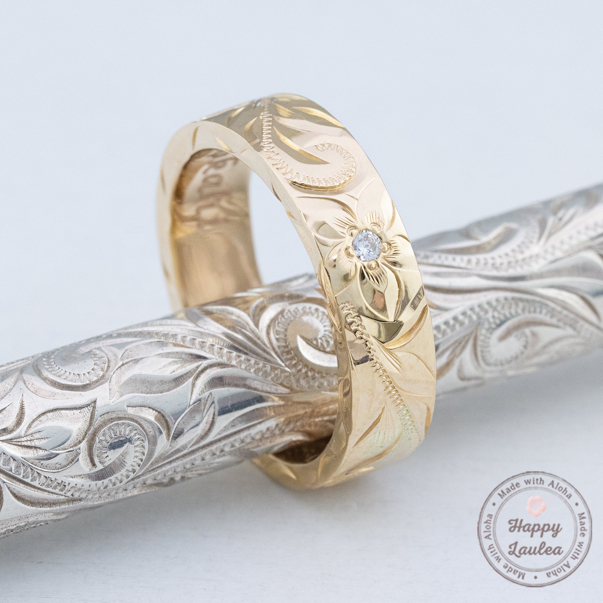 14K Gold Hawaiian Heirloom Jewelry Ring [6x2mm width] Flat Shape, Comfort or Standard Fitment
