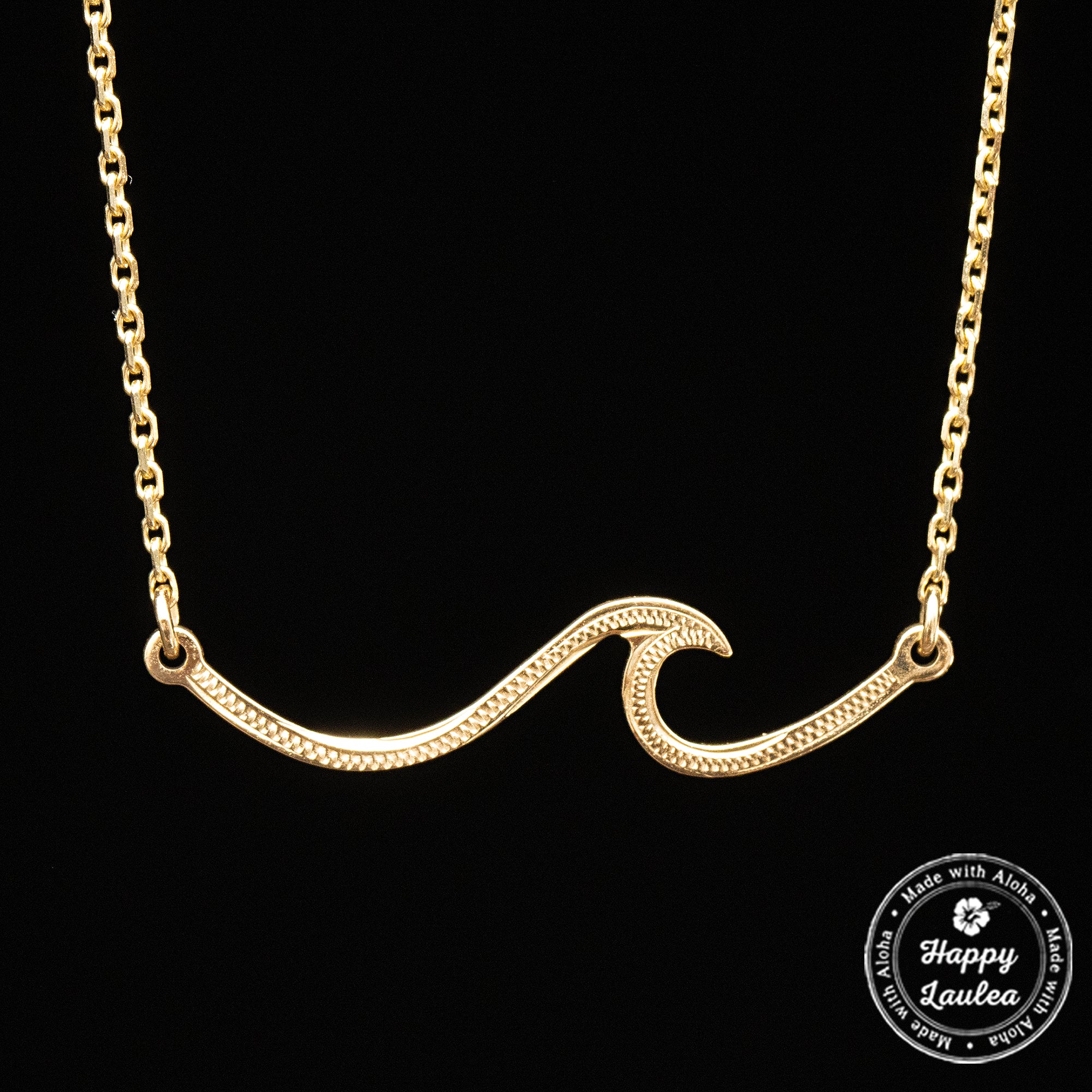 14K Gold Wave Necklace [The Nalu Collection]