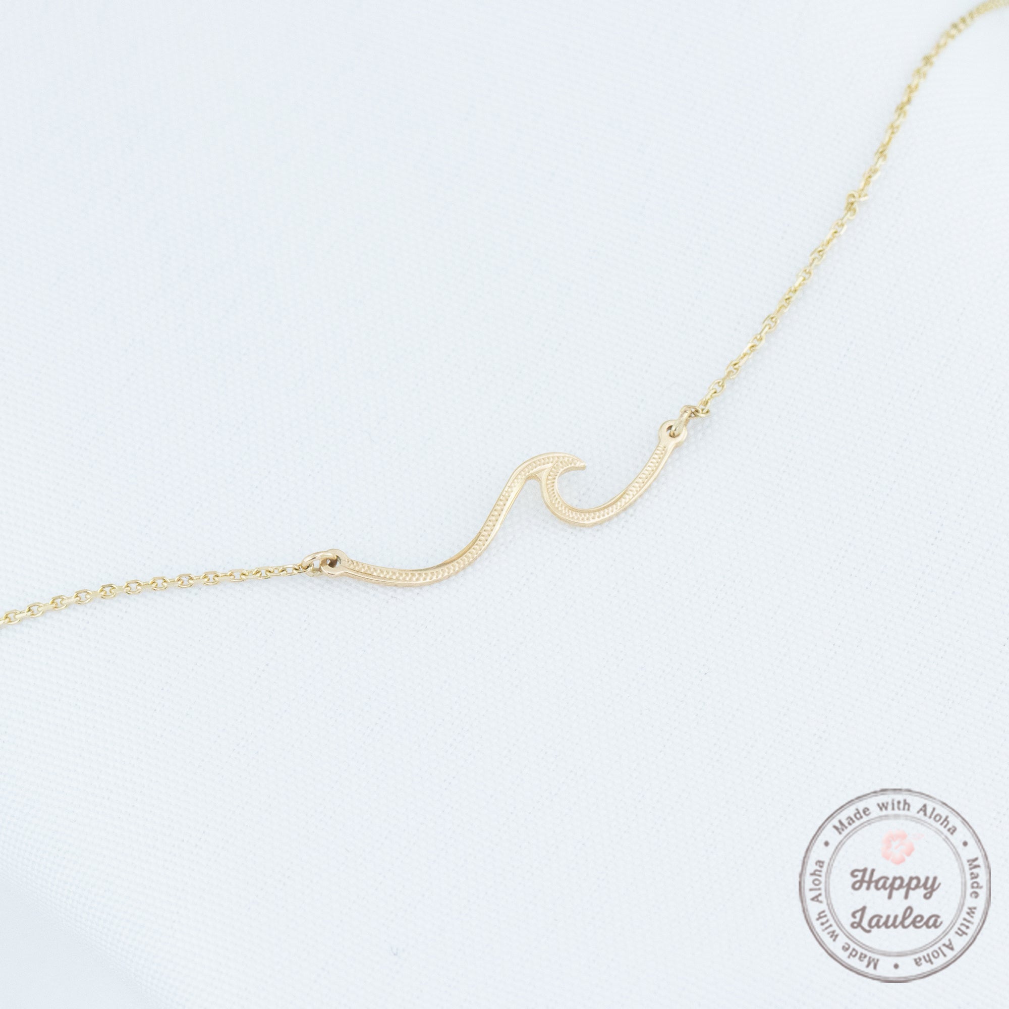 14K Gold Wave Necklace [The Nalu Collection]