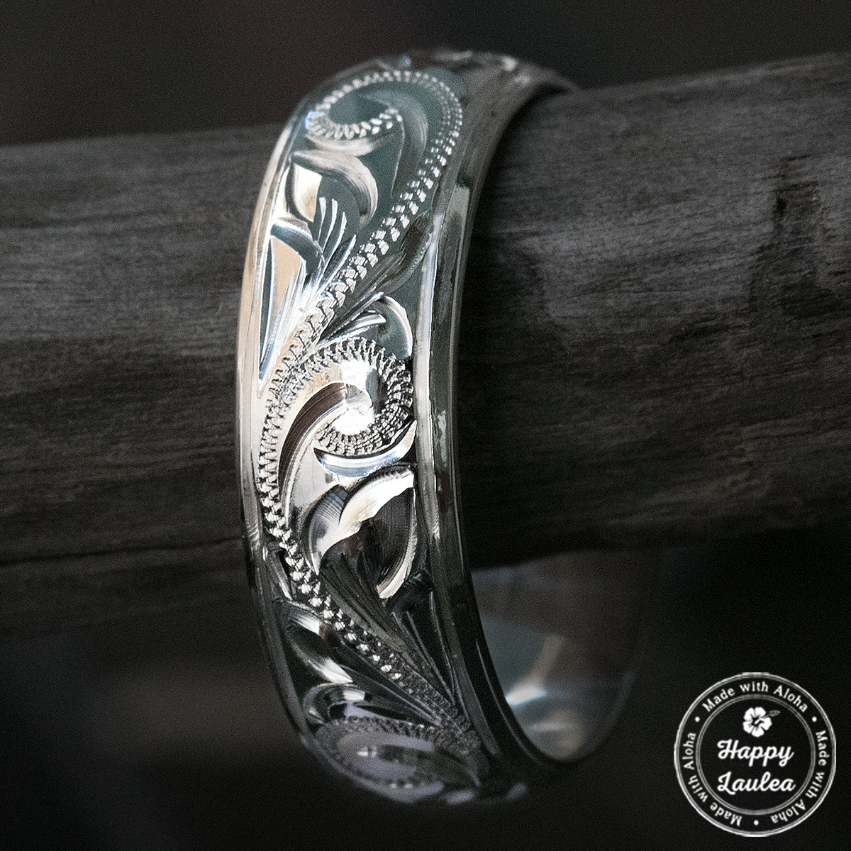 925 Stering Silver Ring Hand Engraved Old English Design with Polished Edges - 6mm-8mm, Dome Barrel, Standard Fitment