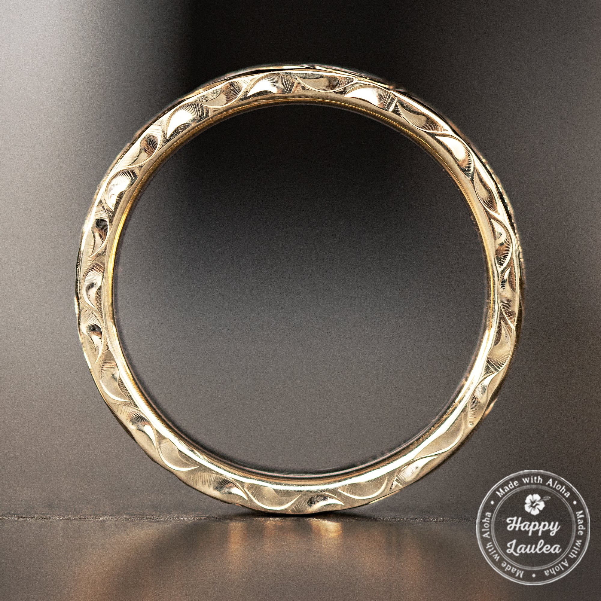 14K Gold Hawaiian Heirloom Jewelry Ring [6x2mm width] Flat Shape, Comfort or Standard Fitment